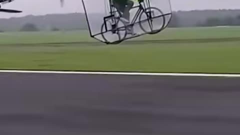 very creative to make a plane from a bicycle