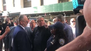 Steve Bannon's Remarks as He Arrives in NY for Court
