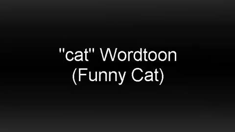 Very Easy! How to turn Words Cat Into a Cartoon Cat. (Wordtoons) learning step by step for kids.