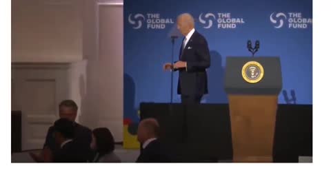 Biden literally wanders around the stage