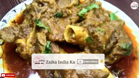 The delicious mutton curry with yummy flavour
