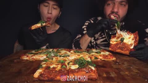 ASMR 'LONELY' PIZZA with BENNY BLANCO - COOKING & EATING SOUNDS - Zach Choi ASMR
