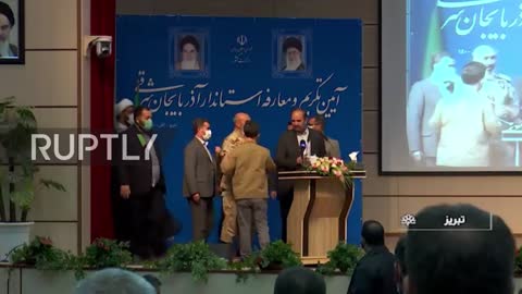 Man SLAPS provincial governor during inauguration in Iran