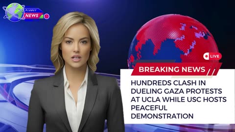 Hundreds Clash in Dueling Gaza Protests at UCLA while USC Hosts Peaceful Demonstration