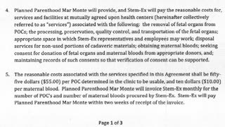 StemExpress' Payments to Planned Parenthood for Aborted Baby Body Parts