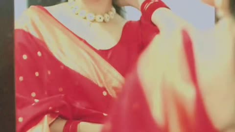 Indian woman saree look watch until the end