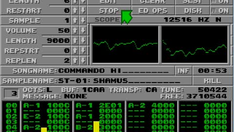 Amiga and Atari ST Protracker Music Mods - Commando