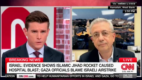 CNN Host Pushes Back Against Palestinian Legislator When He Tries To Blame Israel For Hospital Bomb