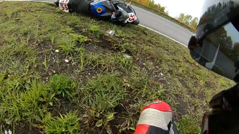 Crash During Motorcycle Race