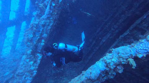 Red Sea SCUBA Diving - Chrisoula K Wreck with group