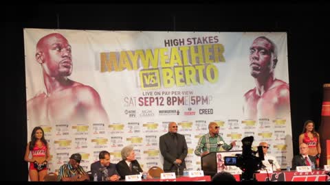 Floyd Mayweather calls out Berto, "This is called chess, not checkers"