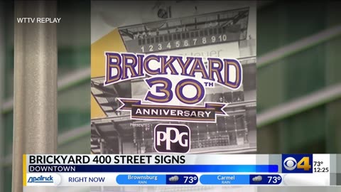 July 4, 2024 - New Signs Erected for 30th Brickyard 400