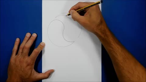 Draw The Curve Of The Boundary Between Yin And Yang