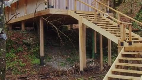 Wooden Glamping Hut in the Forest