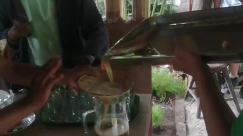 Making sugar cane milk