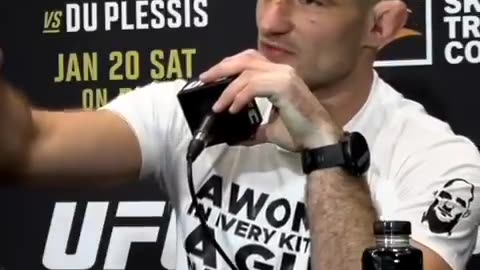 UFC champ Sean Strickland tells Canadian journalist to go "f**k" himself.