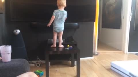 Baby On Top Of A Table