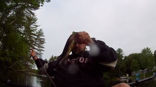 catching a bass in my kayak (4k)