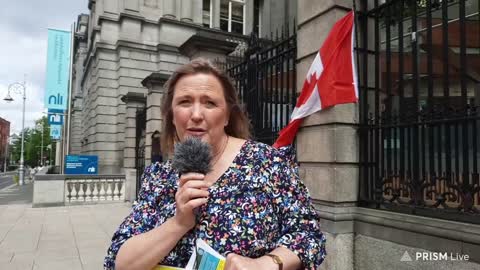 Fiona Foley Bradley, Hold the Line , Dublin Leinster House - 26 May 2022