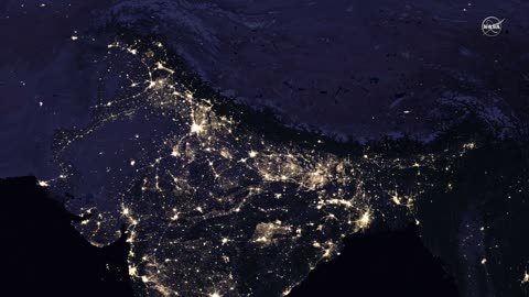 🌃 Illuminating the Night: NASA's Mesmerizing View of Earth's Lights of Human Activity