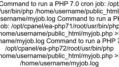 Run cron job on cpanel with php7 version