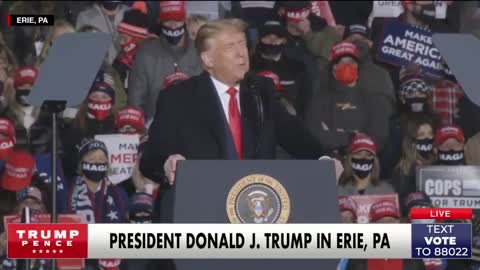 Trump rally chants Back The Blue!