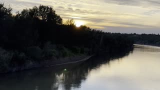 A wonderful landscape to sunset and clouds