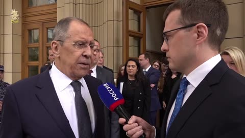 Foreign Minister Sergey Lavrov answers a question by the "Moscow. Putin. Kremlin"