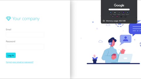 today animation login page?