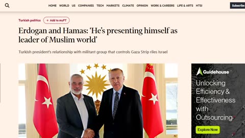 Hamas (Palestine) & Turkey align. Erdogan threatens both US & Israel. Intensifies attacks on Kurds!
