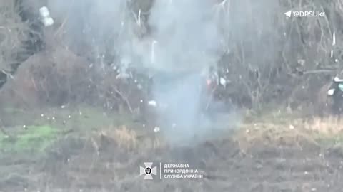 Enemy DShK "shot back" as a result of targeted hits by kamikaze drones of border