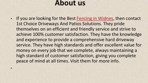 One Of The Best Fencing in Widnes.