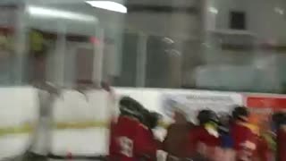 My son's first day of ice hockey practice