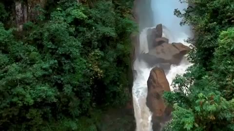 A roaring waterfall from Ecuador
