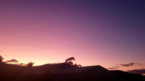 purple sunrise in the morning