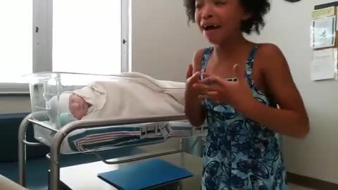 Girl Meets New Baby Brother And Sees Airman Dad In The Same Day