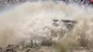 MUD Mega Trucks Jumping at Mud Bog - 4X4 Mud Off-Roading