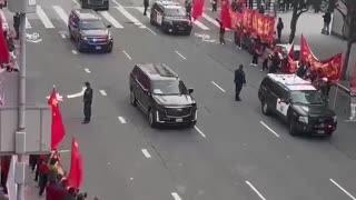 Meet the real ruler of America and the real pusher of NWO, Xi Jinping. He's also providing weapons for Hamas. (This is San Francisco, not Beijing)