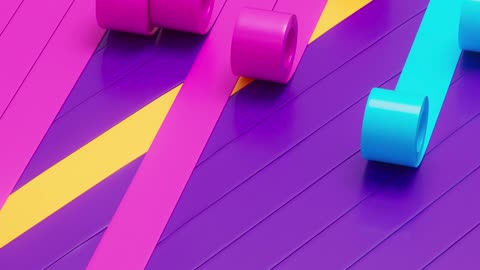 digital animation of colorful tape rolls