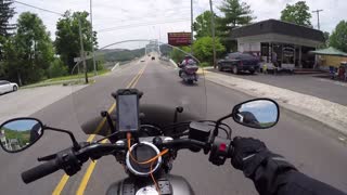 Yamaha Bolt Ride with some Harleys Mostly Raw Footage