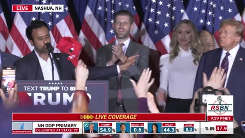 FULL SPEECH: Vivek Ramaswamy at Trump Campaign Watch Party - 1/23/24