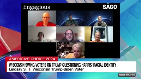 Crucial swing voters react to Trump's remark about Harris' race