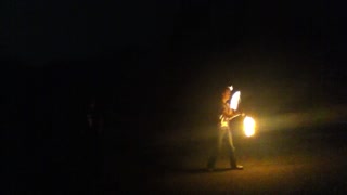 Teen Twirls Flaming Baton Which Breaks Off And Lights His Head On Fire