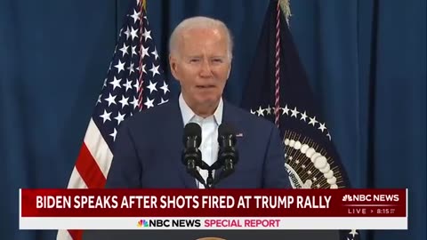 ‘We cannot be like this’- Biden speaks after shooting at Trump rally