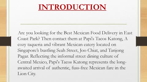 Best Mexican Food Delivery in East Coast Park