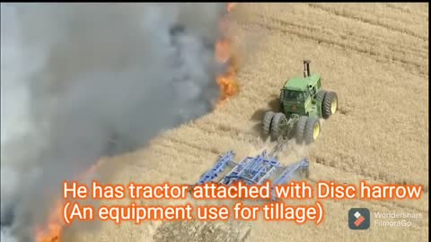 Brave Farmer Saves His Crop From Fire