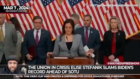The State of the Union in Crisis: Elise Stefanik Critiques Biden's Record Pre-SOTU