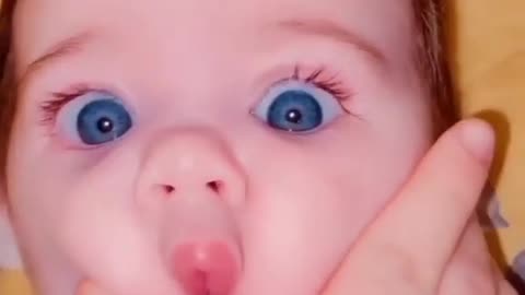 Cute Funny Baby 🥰 blue eyes