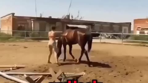 Woman vs horse