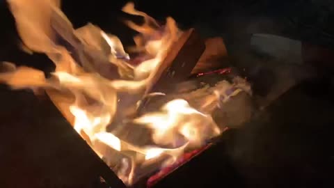 Flames dancing to the song